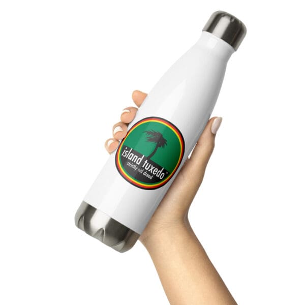 Island Tuxedo Stainless Steel Water Bottle - Image 5